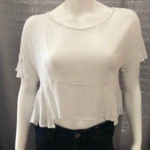 White Flowy Crop Top